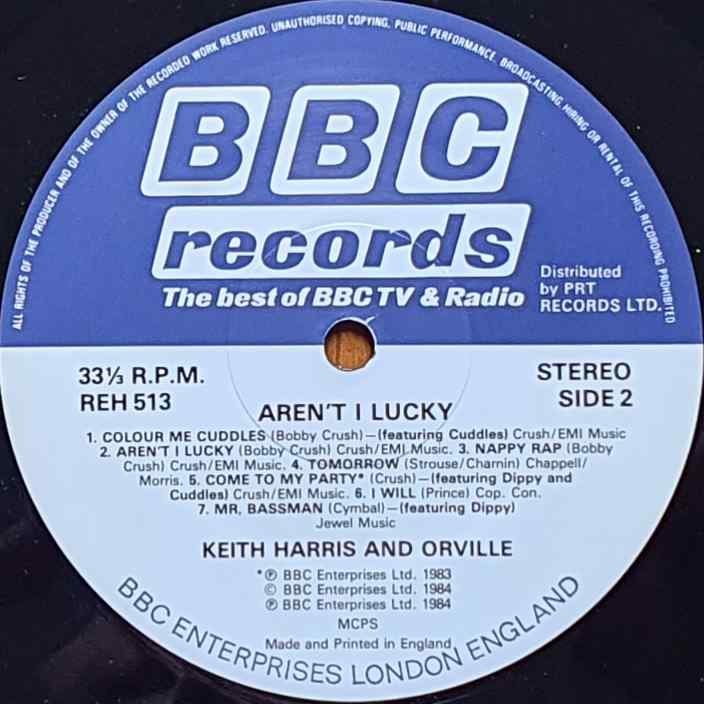 REH 513 Aren't I lucky Keith Harris from the BBC records and Tapes library Label